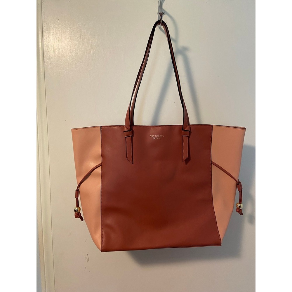 Victoria's Secret Rose Peach Colorblock Tote NWOT - Picture 1 of 6